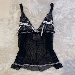 *VINTAGE* VICTORIA'S SECRET LACE BABYDOLL CAMI TOP